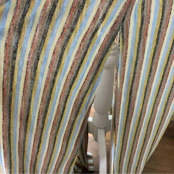 Zara striped metallic‎ slit maxi dress size small - Picture 4 of 5